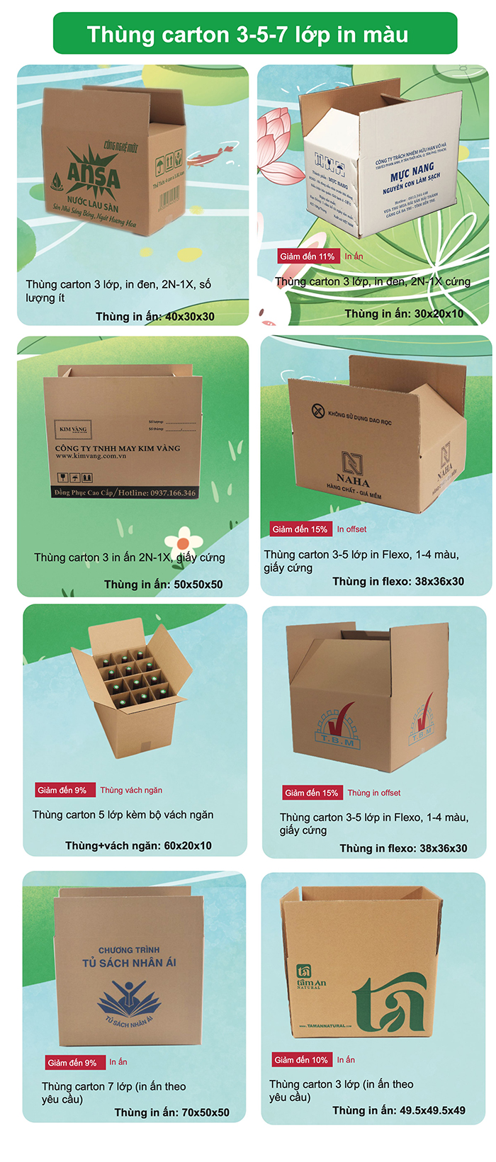 thùng carton cán màng