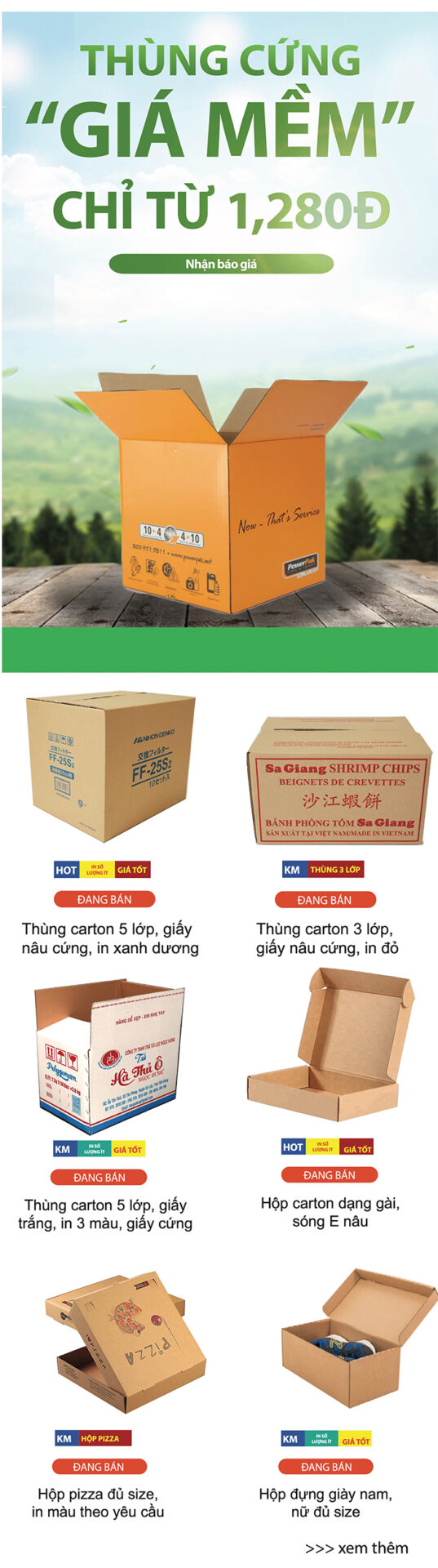 thùng carton cán màng